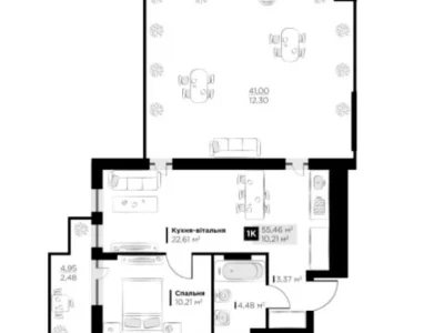 Apartment. Vynnyky (Lviv), Halychyska St.