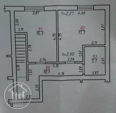 Продаж 4-кімнатної квартири з газовим опаленням Перерахунок
