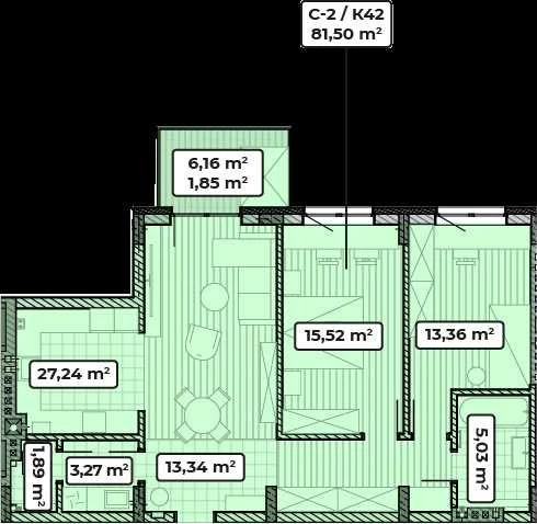 Продаж 2к квартири у Винники по вул Франка 114Б ЖК Eco City