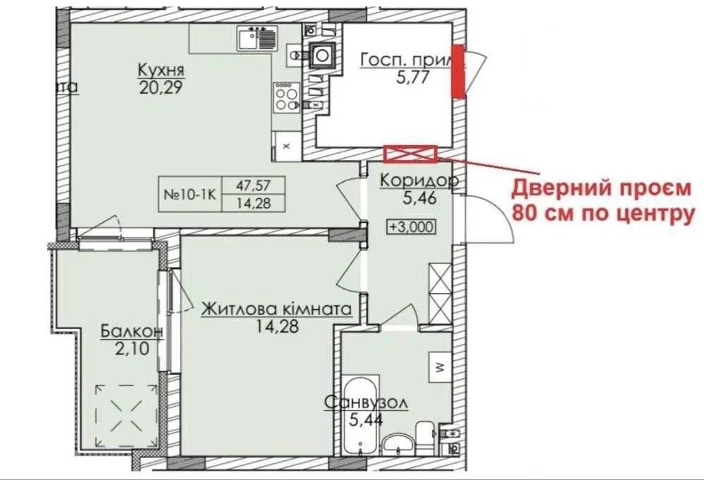 Продаж 1-к. квартири Новобудова 53/33/20 м² ЖК Auroom Forest
