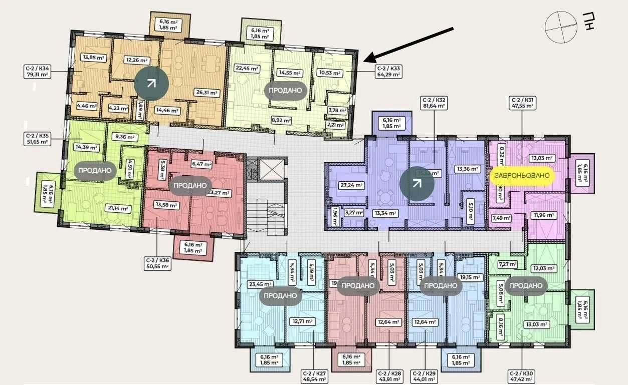 Sale of a 2-bedroom apartment in Eco City Park, Vinnytsia