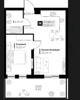 Продаж 1 кімнатна квартира ЖК PERFECT LIFE, Винники, 2773751