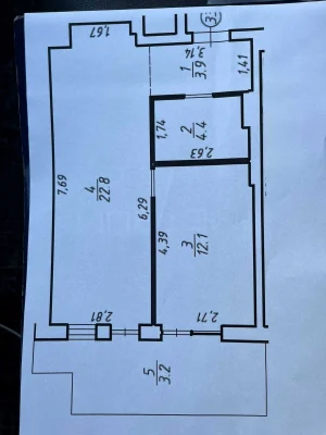 Продаж 1 кім. Винники 46м 5/7ц в зданій новобудові LEVDevelo