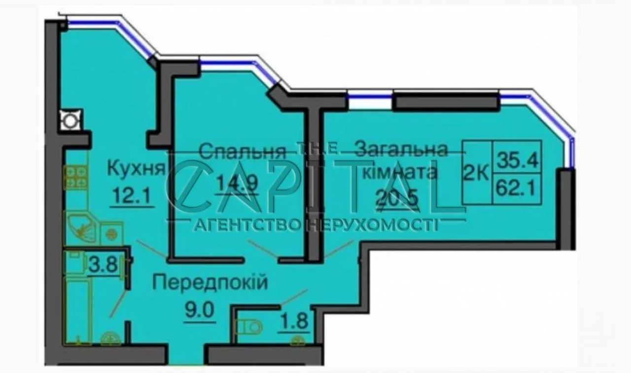 НАЙКРАЩА ЦІНА‼️ Продаж 2к квартири(63м2) в ЖК Sofia Residenc