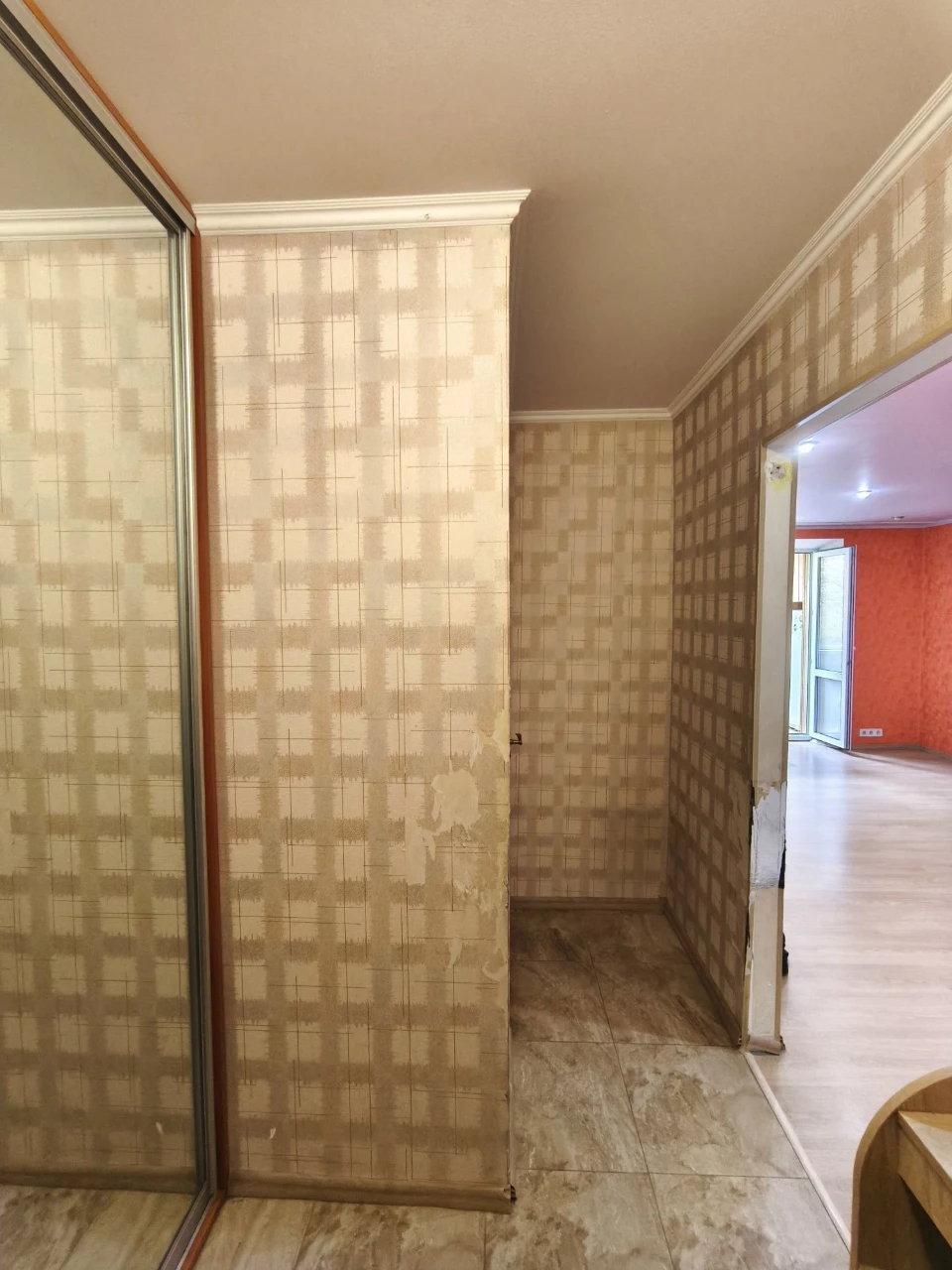 Center. One-bedroom apartment needing only wallpapering