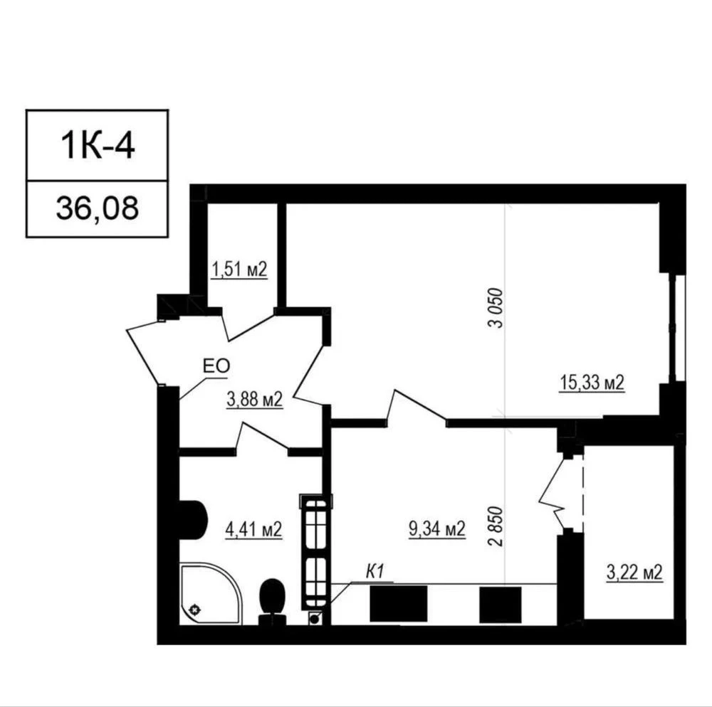 ВІД ВЛАСНИКА 1-К 36.06 м² ЖК Щасливий Grand  1- ша здана сек