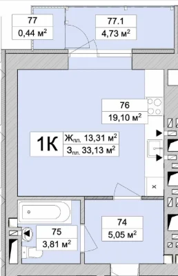 Продаж квартири в Атмосфера Лайф! 4 поверх (іпотека єОселя)