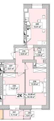 ЖК Атмосфера лайф 63,5 м2 (2 поверх, газ) іпотека єОселя