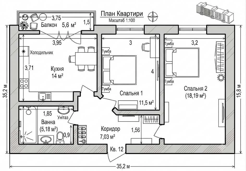 Продаж квартири в новобудові з можливістю розтермінування