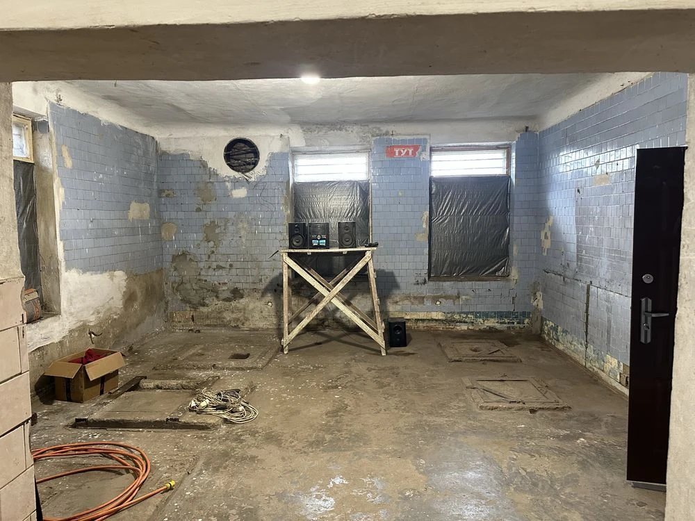 Garage, workshop, premises under car repair shop with territory, tire shop