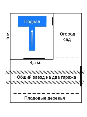 Капитальный гараж с землёй.