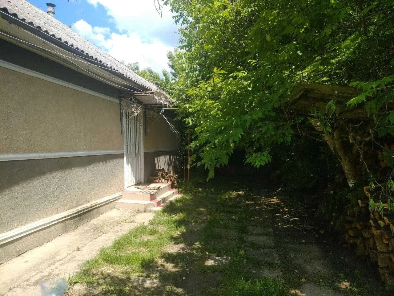 Житловий будинок із господарчими будівлями та земельною діля