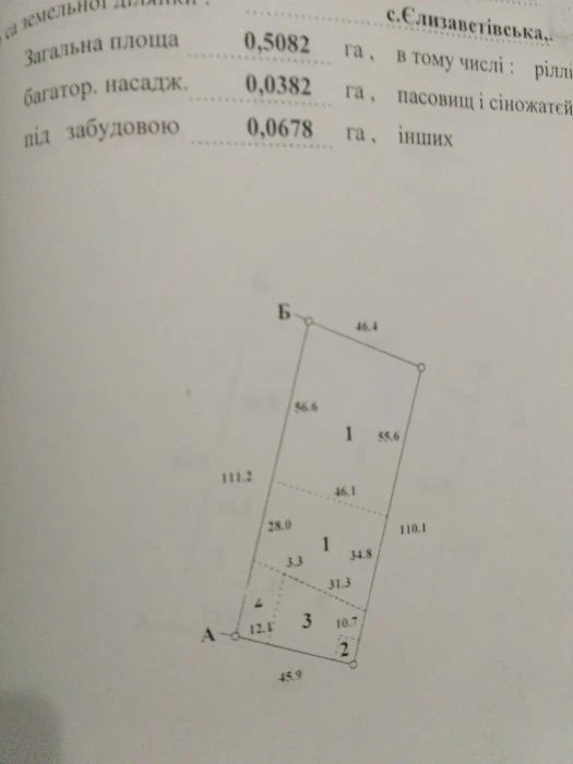 Продається будинок(хата - 40.5 м2 + ділянка-51 сот. - с.Єлиз