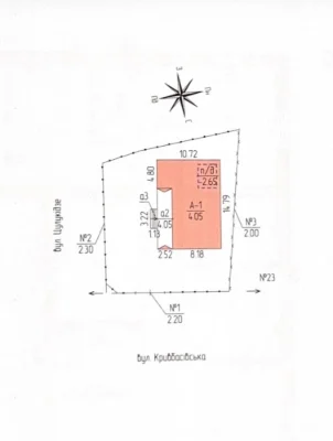 House for sale in the city center, on Kryvbas Street. 1