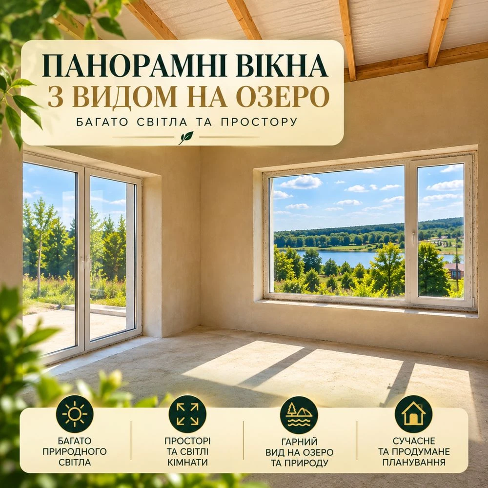 Cottage White Ternopil 160 sq m 4.5 acres near the lake | House