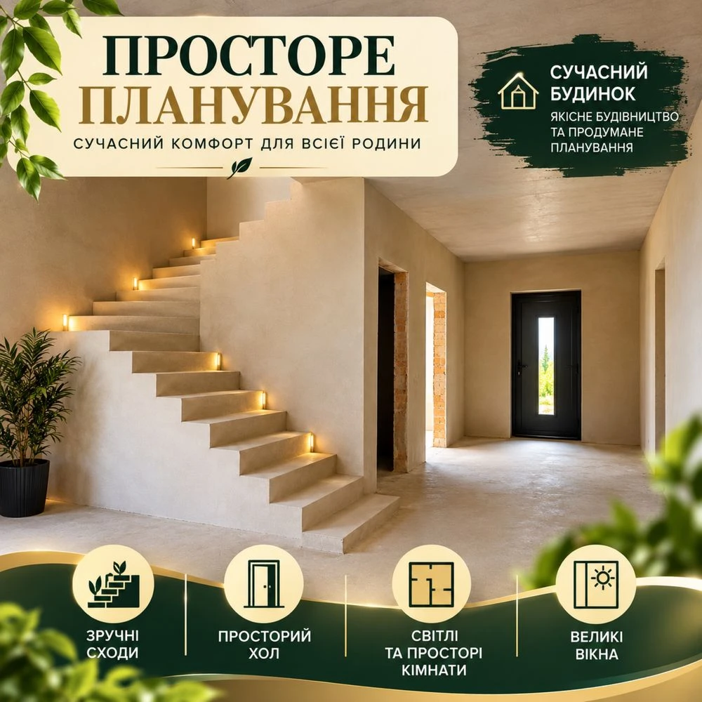 Cottage White Ternopil 160 sq m 4.5 acres near the lake | House