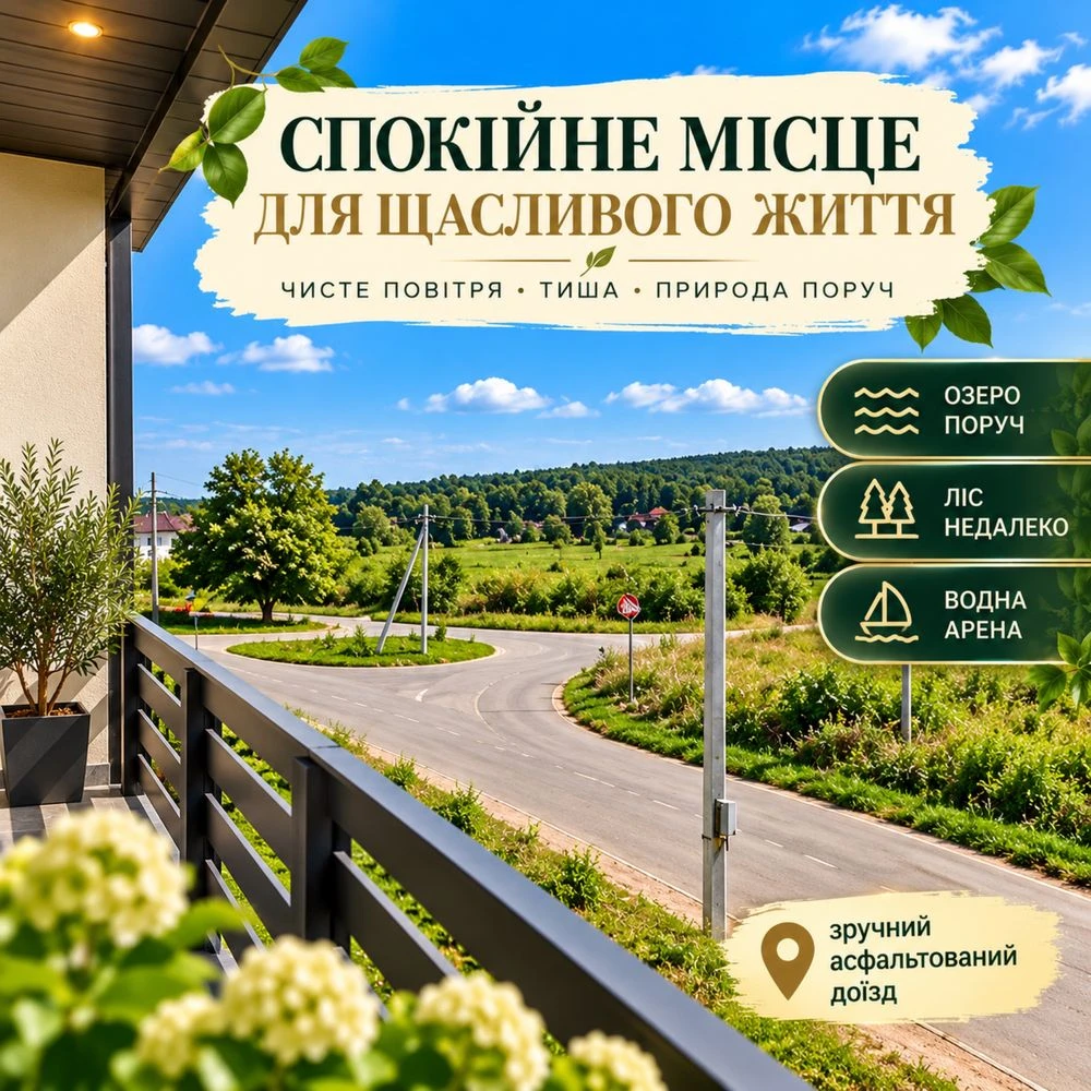 Cottage White Ternopil 160 sq m 4.5 acres near the lake | House