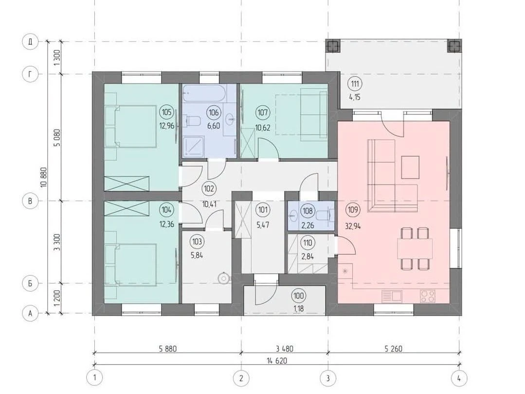 Sale of a modern one-story house in Bila Tsirk, Tara