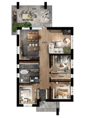 Sale of a new one-story house in Tsarselo, district