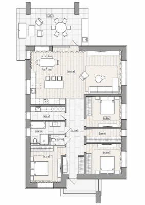 Sale of a new one-story house in Tsarselo, district