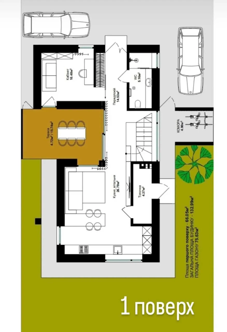 Detached House in a Cottage Village of 155 sq.m.