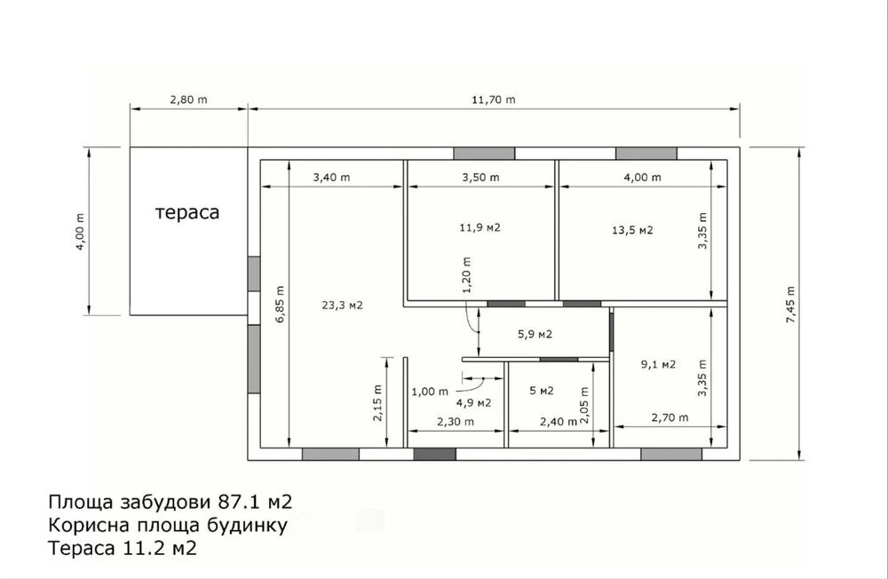 Продаж Нового Будинку в м. Бориспіль 88.1 кв.м 5 сот Ціна Зн
