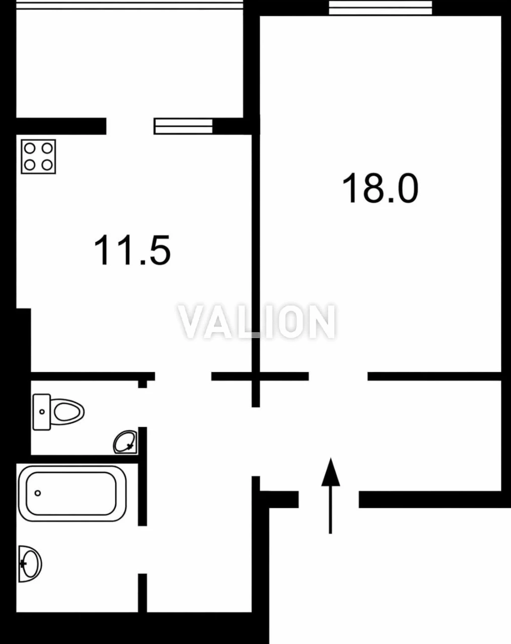 Продажа 1-комнатной квартиры 48.70м2 в ЖК Кристер Град Виногр.
