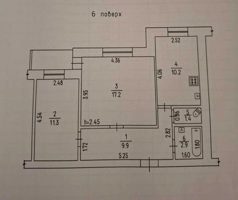Продам 2-кімнатну квартиру в центрі міста — 54 м², меблі та