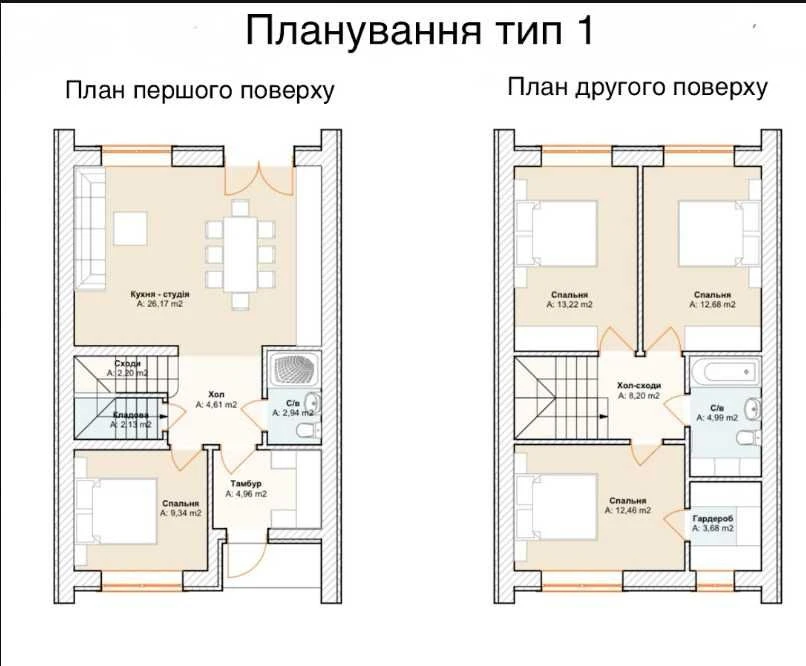 Продаж кутового таунхауса 107 м² на 2,19 сотках в мальовничому лісі