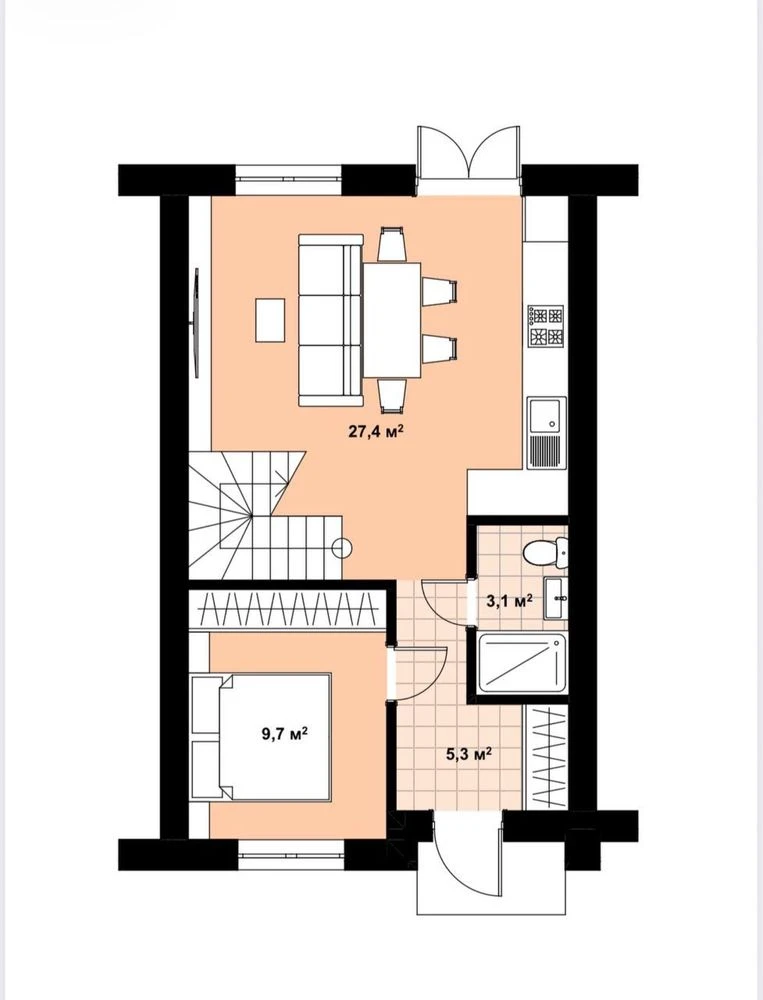 Таунхаус 90 м², Ирпень, старт продаж нового объекта!