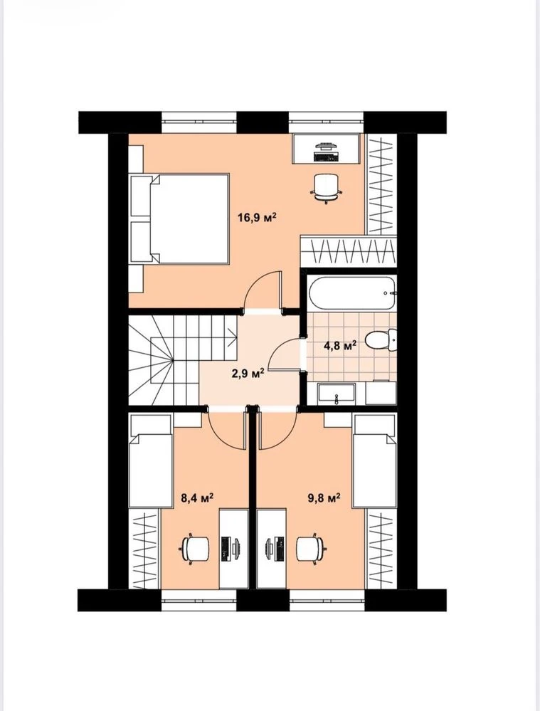 Таунхаус 90 м², Ирпень, старт продаж нового объекта!