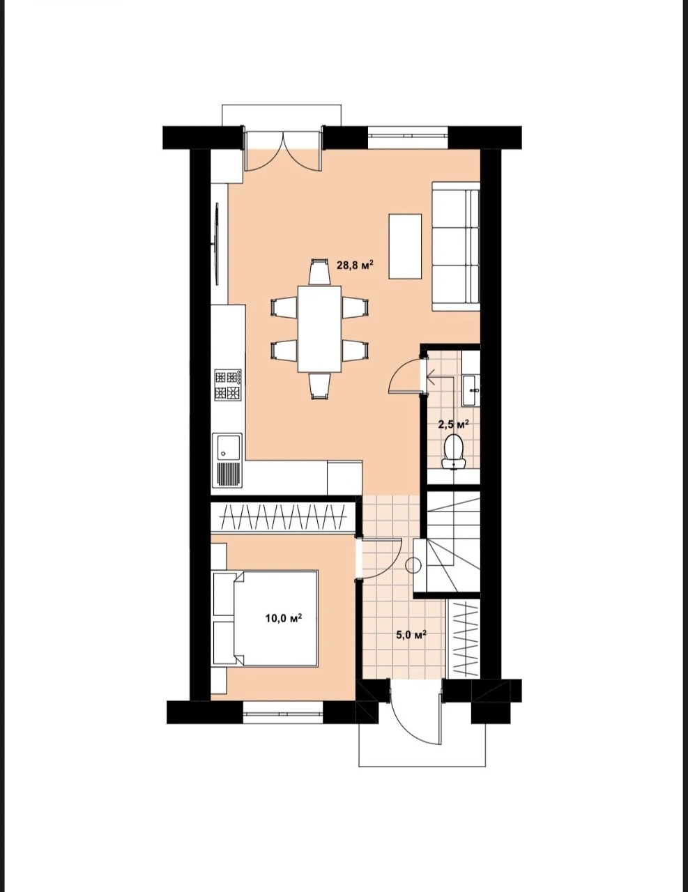 Таунхаус возле парка Дубки, Ирпень, 95 м², 2,1 сотки