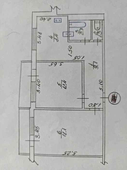 D1H 2-room apartment for sale on Sergiyevska Street