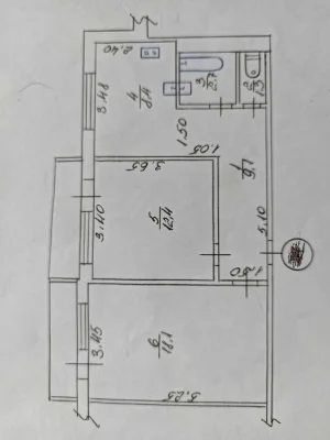 D1H 2-room apartment for sale on Sergiyevska Street