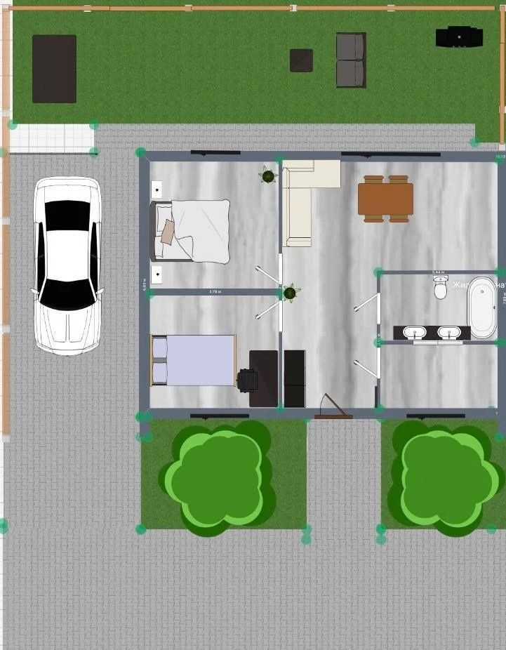 Sale of Duplexes 67m² with a plot of 2.2 acres at the price of a one-room apartment