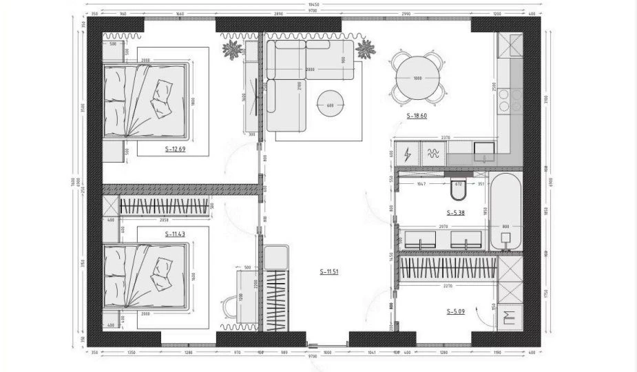 Sale of Duplexes 67m² with a plot of 2.2 acres at the price of a one-room apartment