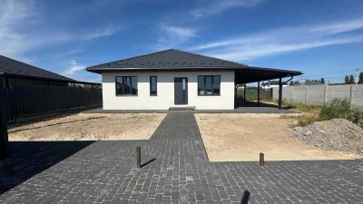 Sale of a ready-made house with a terrace on 5 acres in the suburbs