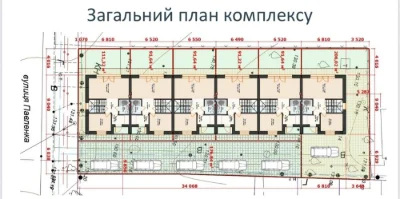 Таунхауси в цертрі Ірпеня. Зелена зона.