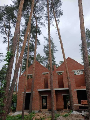 Brick Townhouses in Irpin in a Forest Green Zone