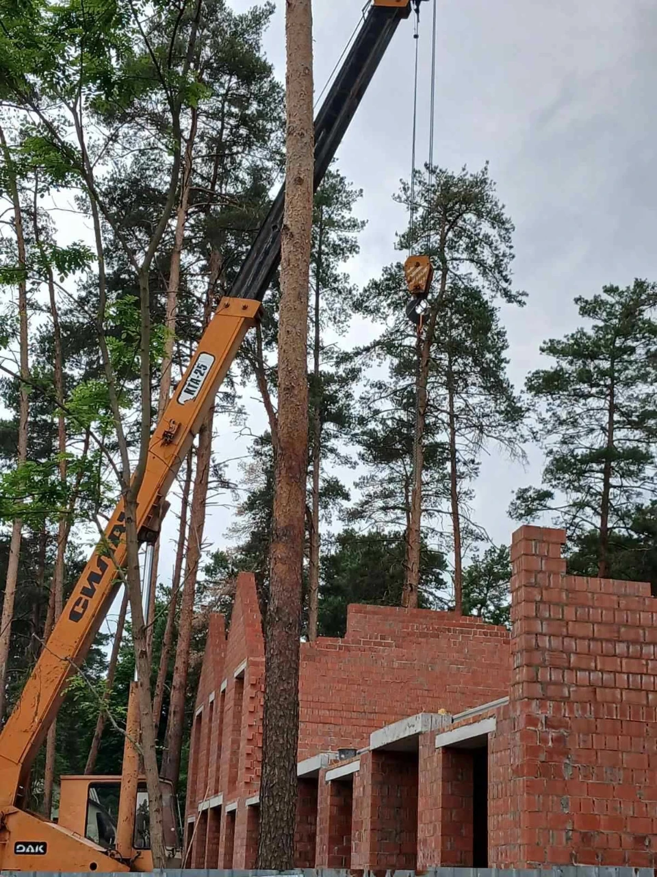 Brick Townhouses in Irpin in a Forest Green Zone