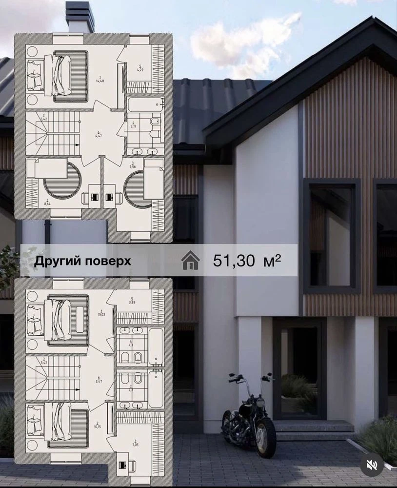 Готовий таунхаус 100+48 м² у центрі Ірпеня | Парк Незнайка |