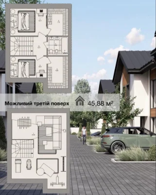 Готовий таунхаус 100+48 м² у центрі Ірпеня | Парк Незнайка |