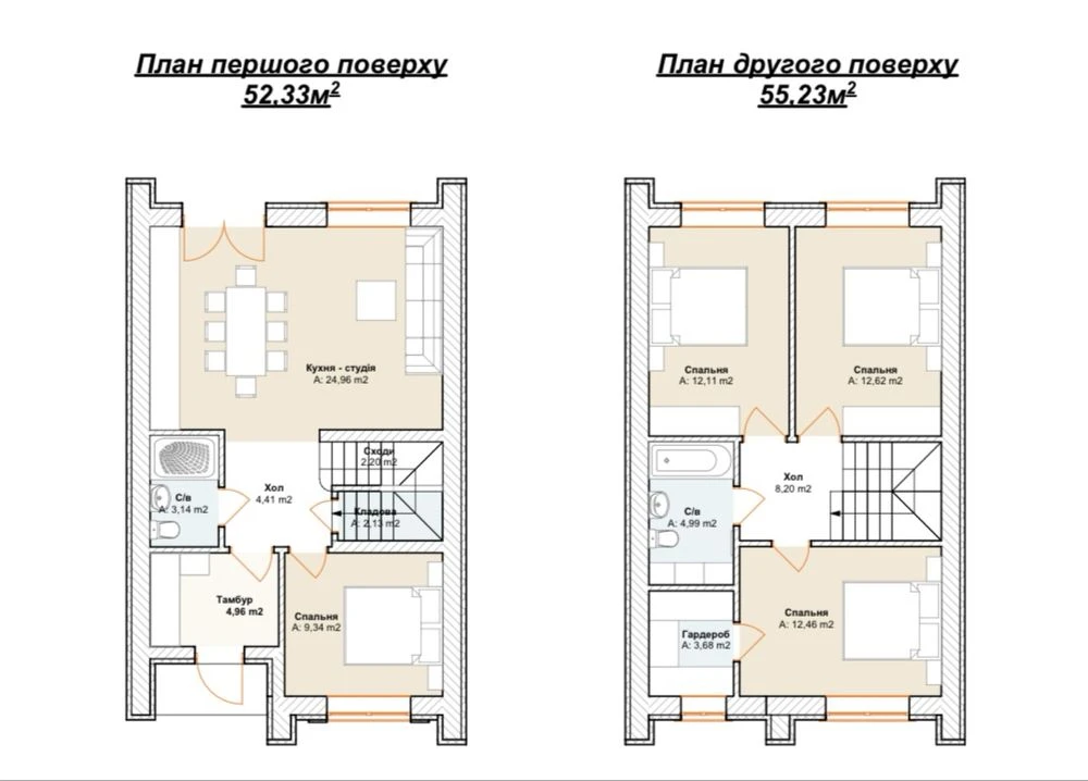 Таунхауси в центрі Бучі (вул.Качинського) ЮТЕМ Хмельницького