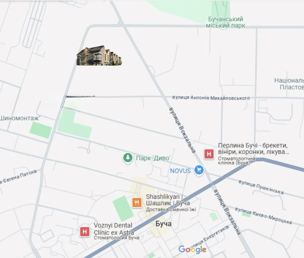 Таунхауси в центрі Бучі (вул.Качинського) ЮТЕМ Хмельницького