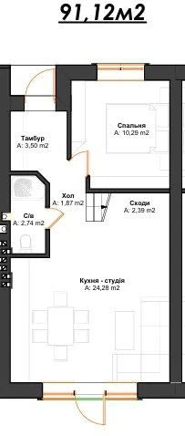 Готовий Таунхаус 91 м² з газом та ділянкою в Ірпені