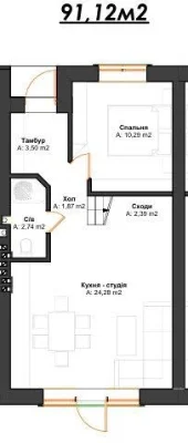 Готовий Таунхаус 91 м² з газом та ділянкою в Ірпені