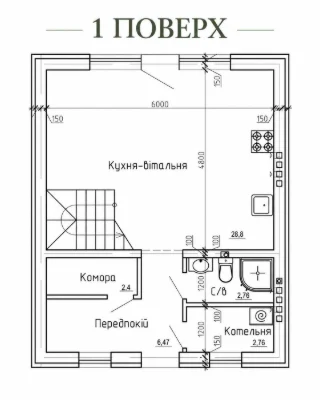ТАУНХАУС З ГАЗОВИМ ОПАЛЕННЯМ 82м² у тихому спокійному місці