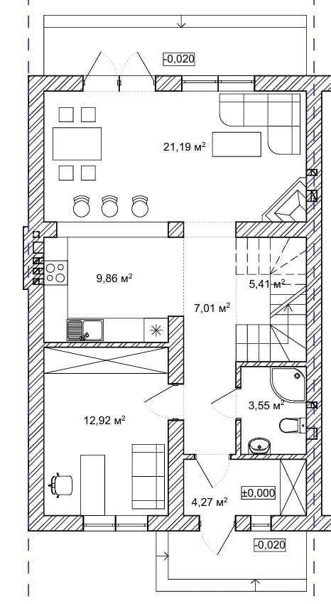 Продаж двоповерхового котеджу (спарка), 125м.кв. Здано в екс