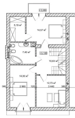 Продаж двоповерхового котеджу (спарка), 125м.кв. Здано в екс