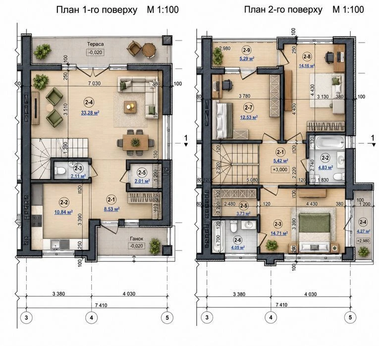 Дуплекс 120 м² | 5 соток | Газ | Центральні комунікації | 11